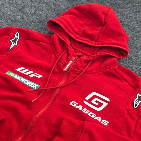 GasGas Other - GasGas Factory Racing Full Zip Hoodie Moto Alpinestars Motorex XL Red Jacket Men